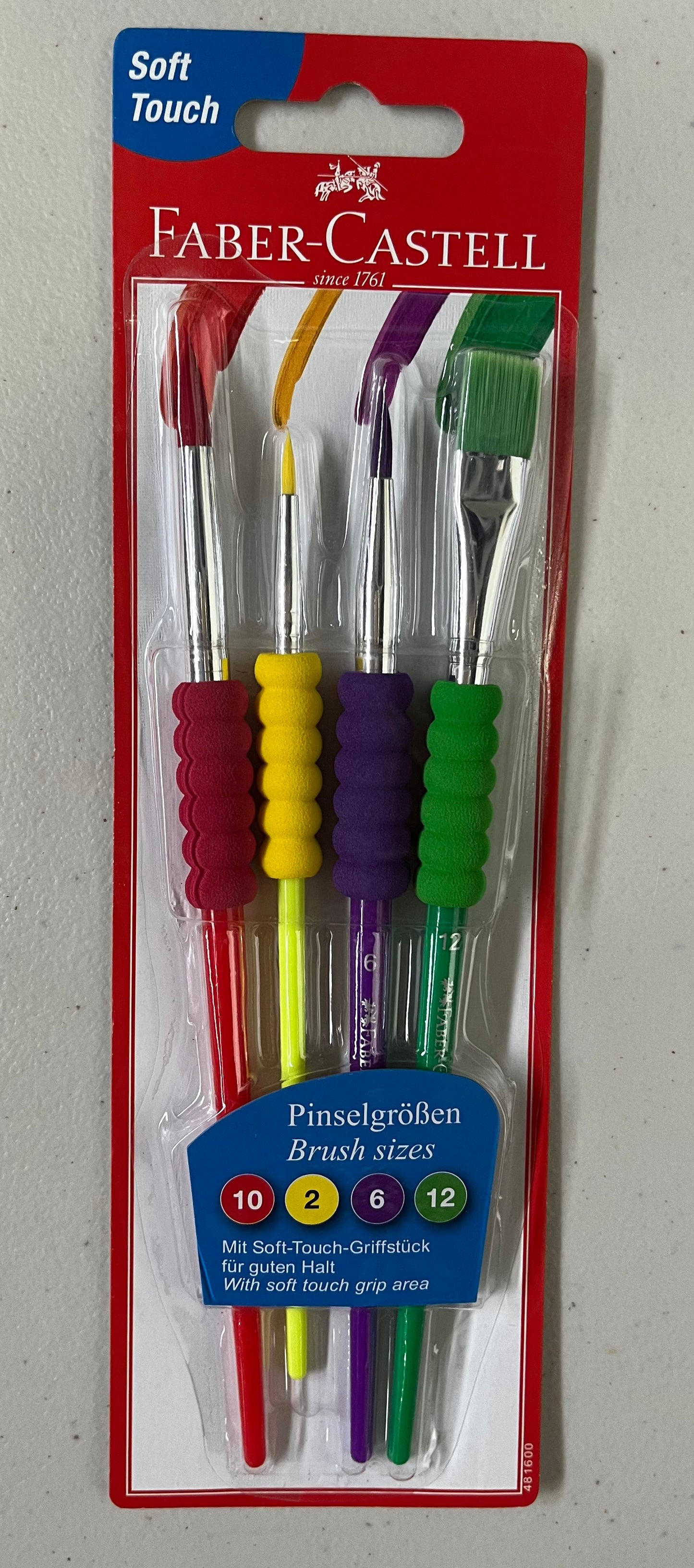 Brush set children soft touch grip