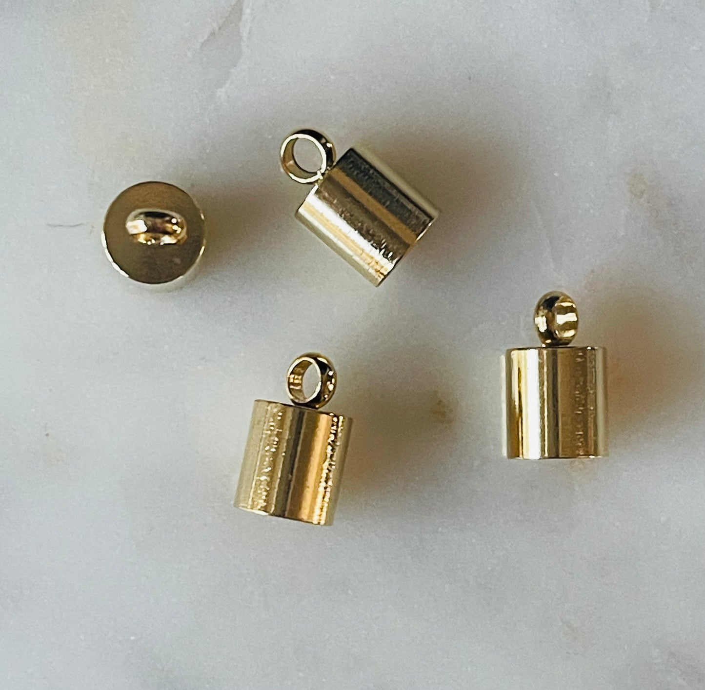CORD END SST 9.5MM GP HOLE 2MM 4PC
