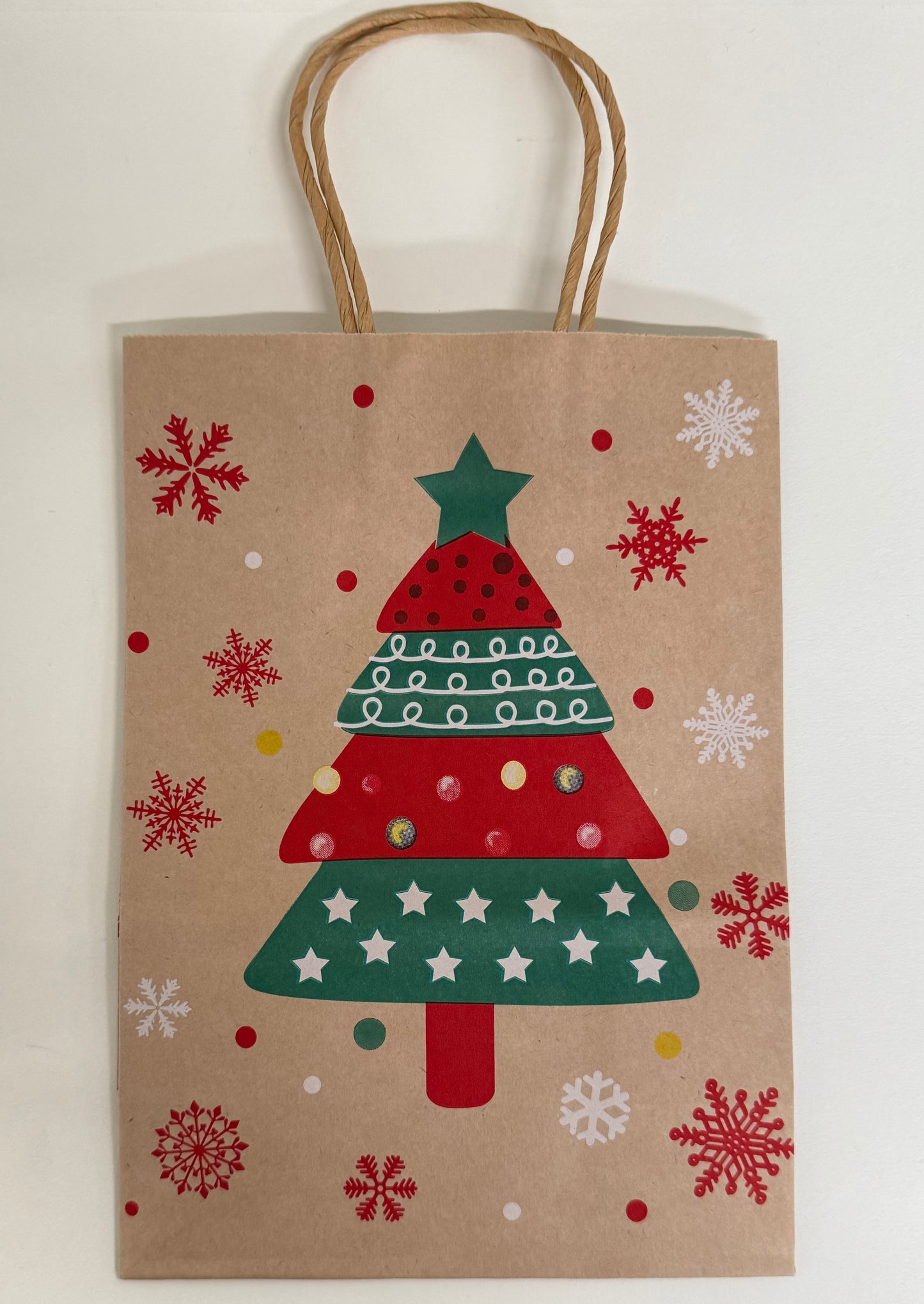 PAPER BAG WITH HANDLES 21X15X2 CM 3 PIECES 2 STYLES