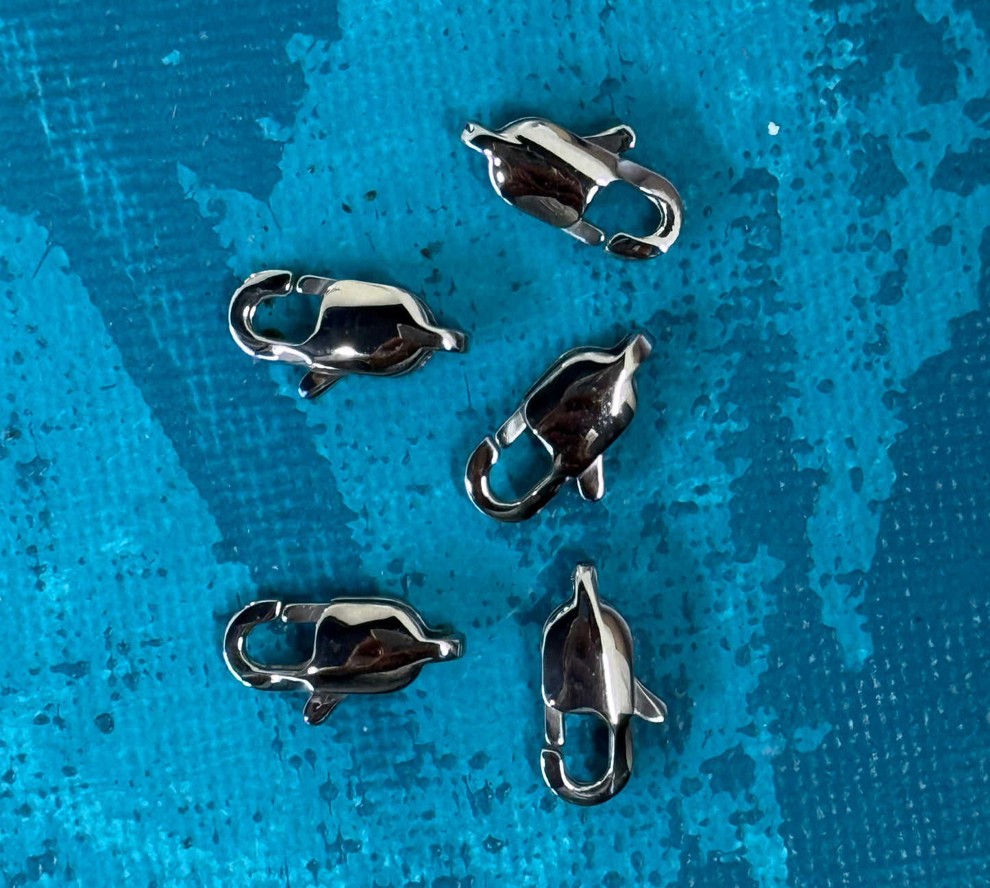 LOBSTER  CLASP 13X6 MM STAINLESS STEEL 5 PC