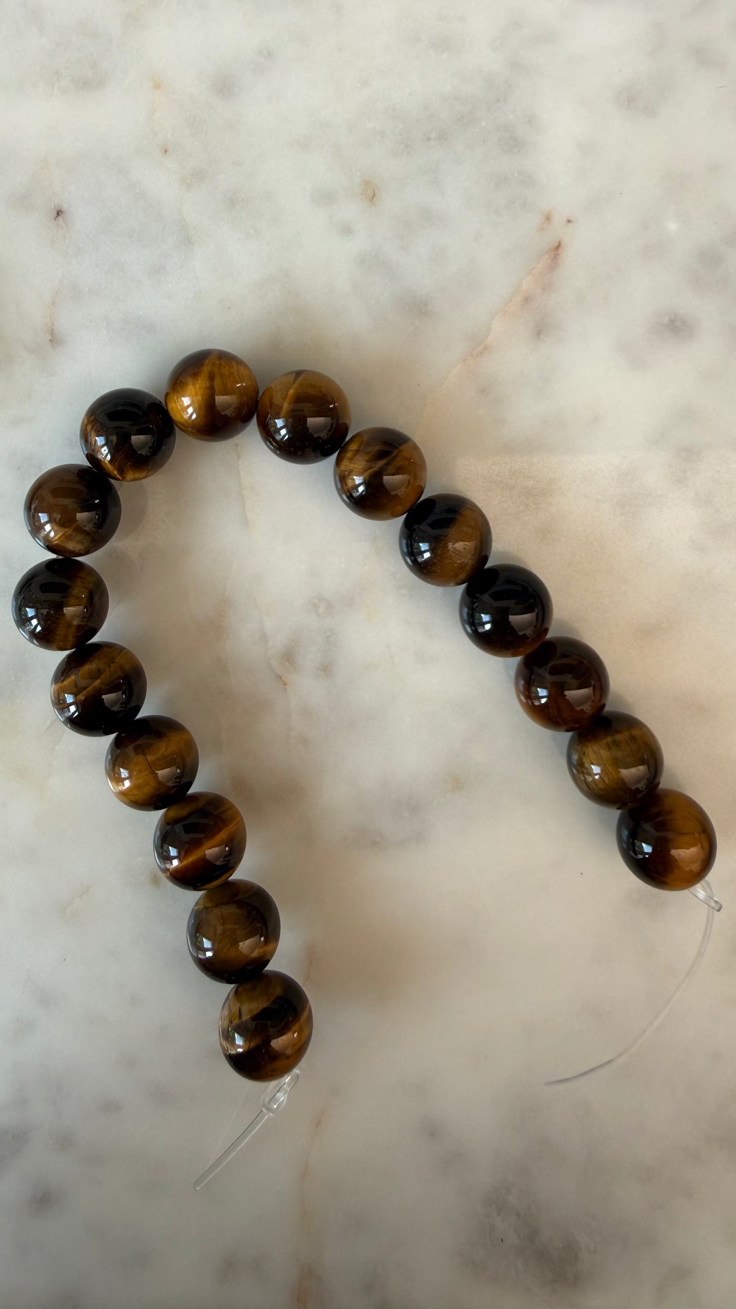 TIGER EYE 12MM ROUND ABOUT 16 BEADS PER 1 STRAND