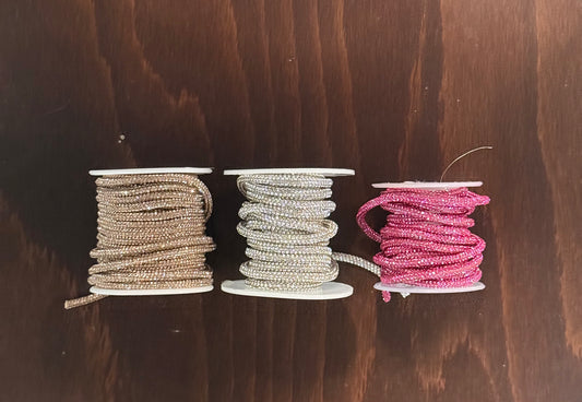 RHINESTONE CORD CRYSTAL SOLD PER YARD