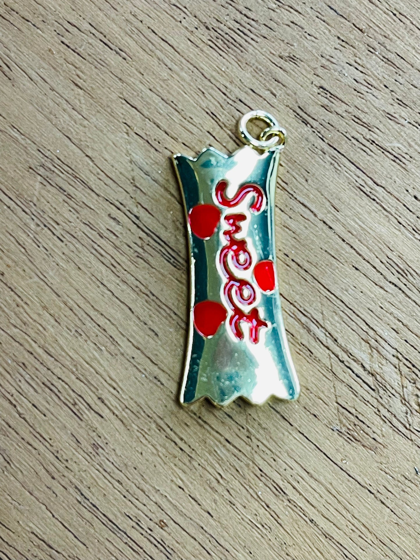 Charm enamel sweet gold plate 18kt 1pc