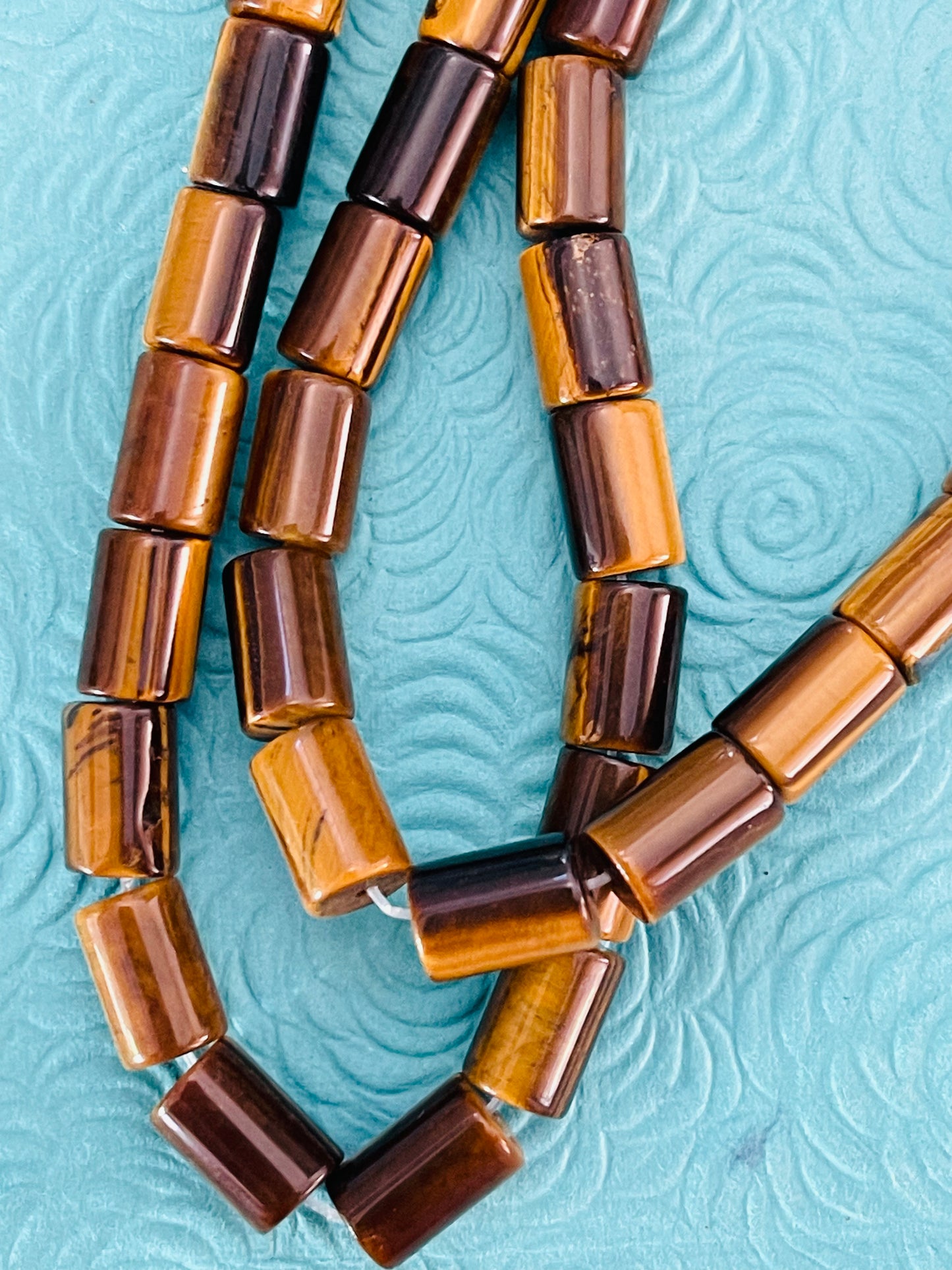 TIGER EYE 12X8MM COLUMN 1 STRAND