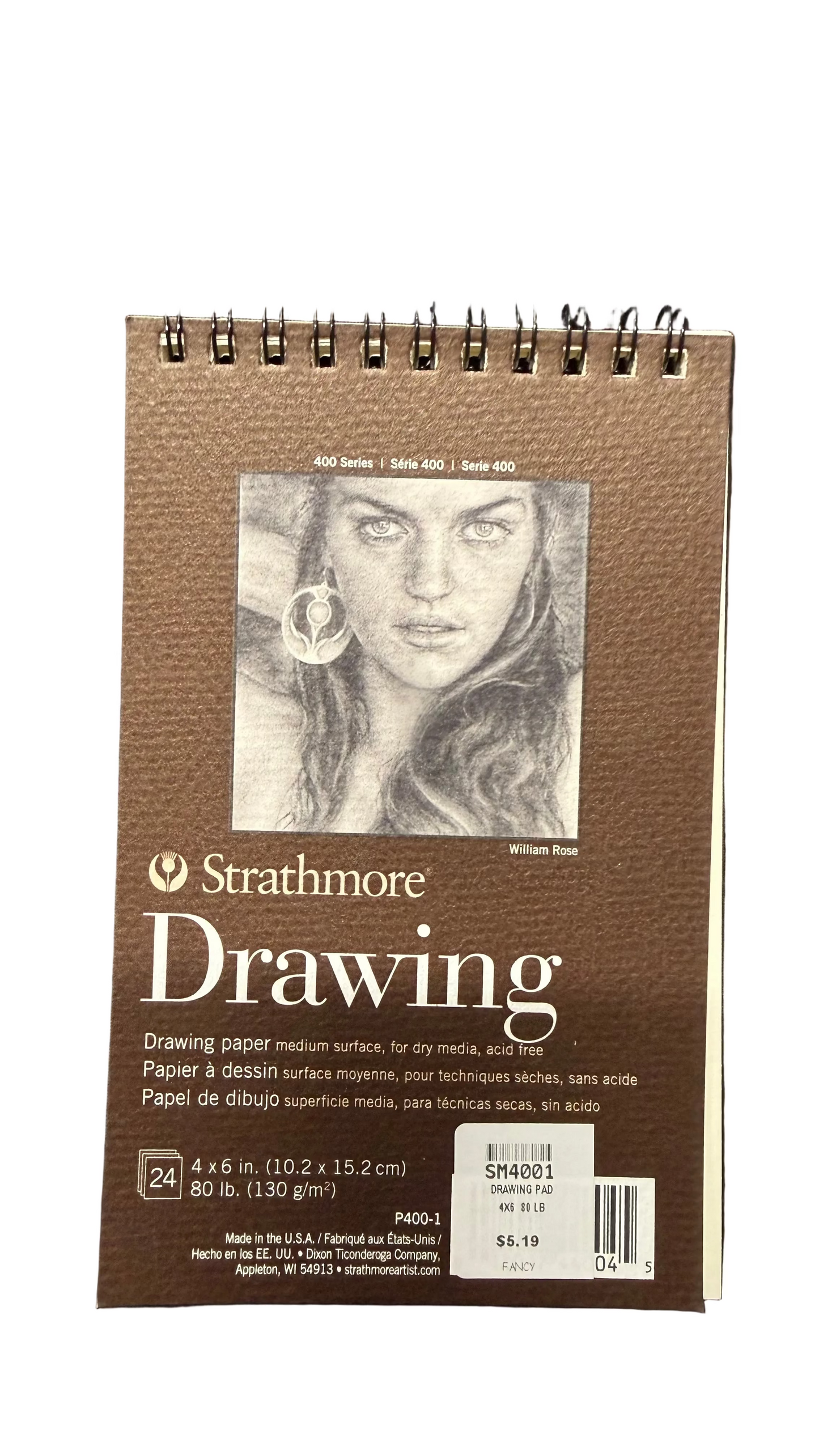 DRAWING PAD 4X6 80 LB  24 PGES  STRATHMORE