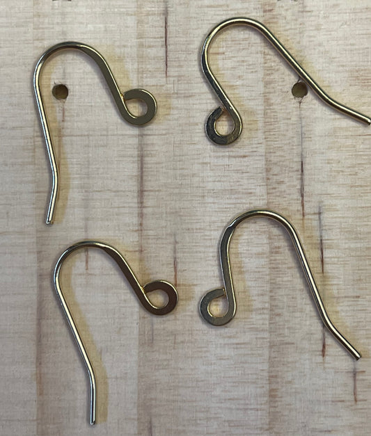 Earring hook French SST gold plate 2 pairs