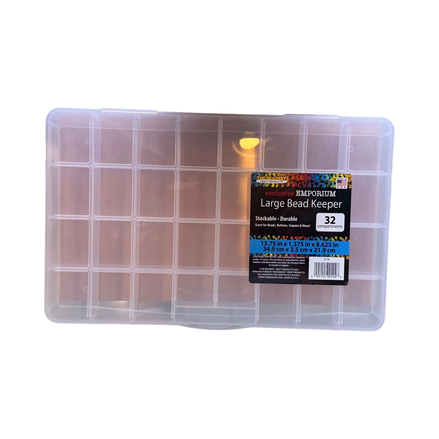 Bead box organizer 32 compartments plastic.