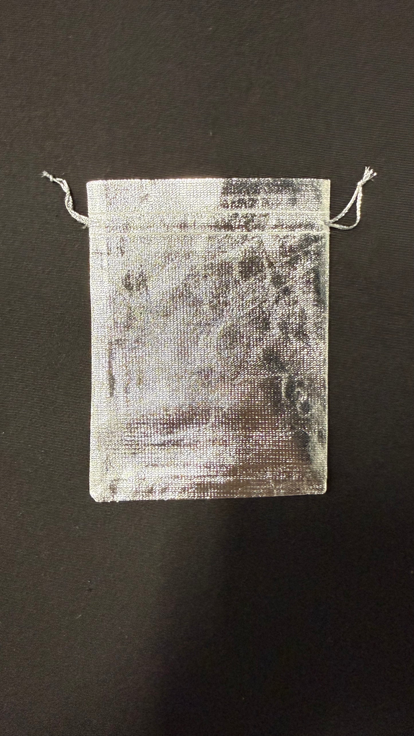 METALLIC SILVER BAGS FOR JEWELRY 4 SIZES