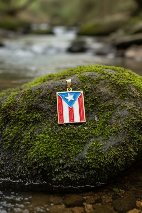 PR FLAG PENDANT SST GOLD