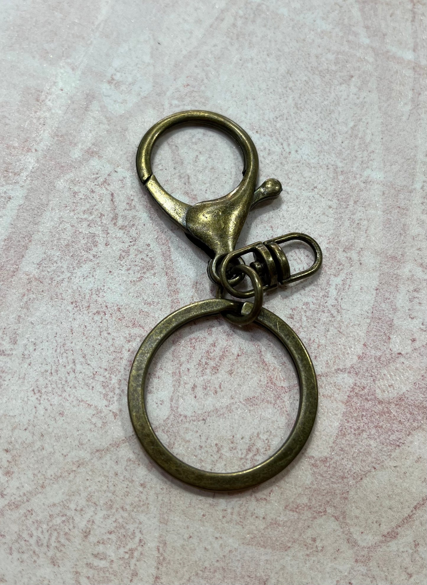 KEYCHAIN WITH LOBSTER CLASP ANTIQUE BRONZE 10PC