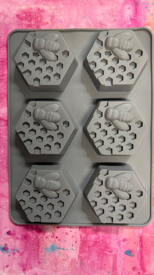 MOLD HONEYCOMB WITH BEE 6 CAVITIES 1 PC