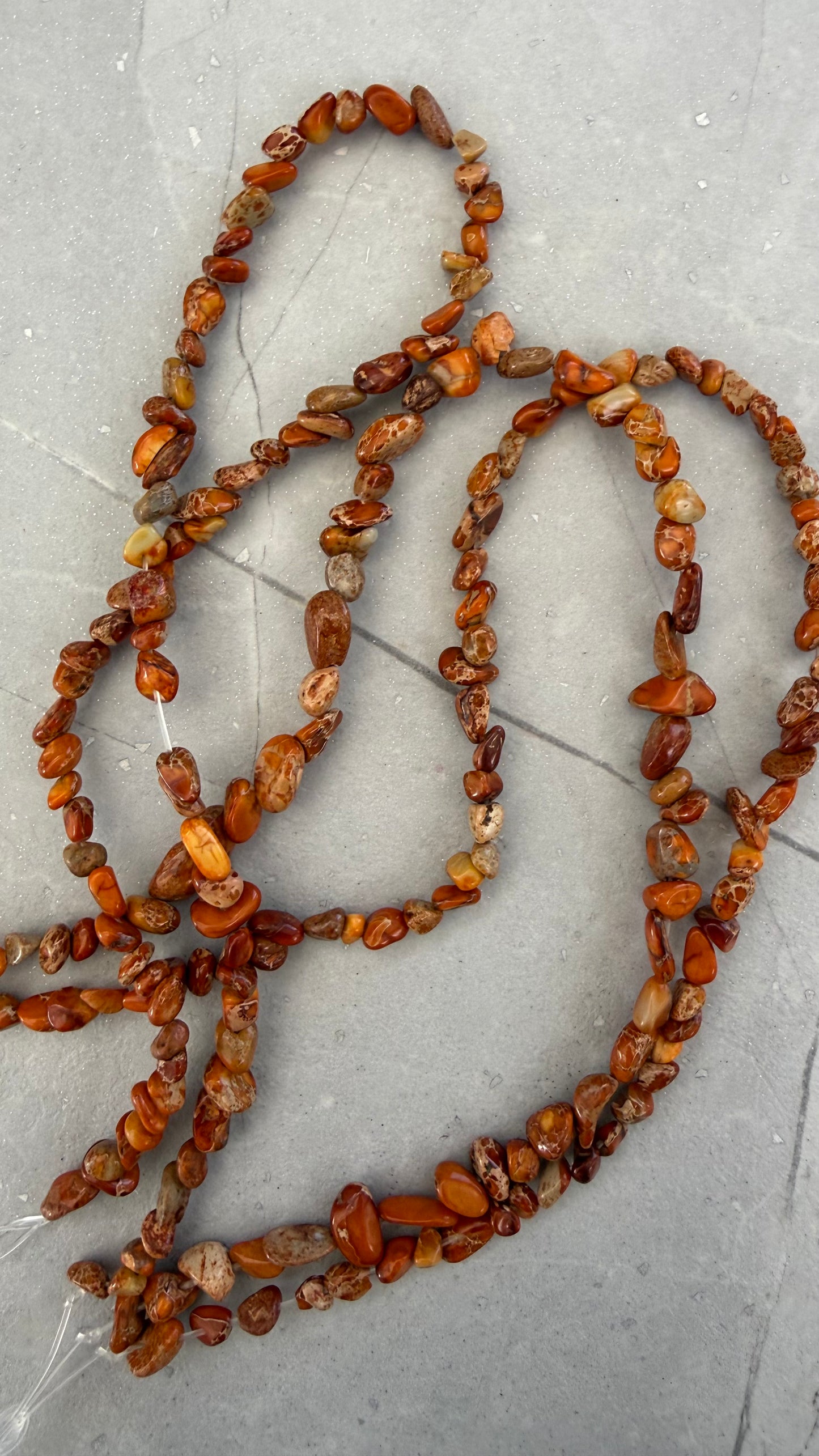 JASPER NUGGET 12MM DARK ORANGE 1 STRAND