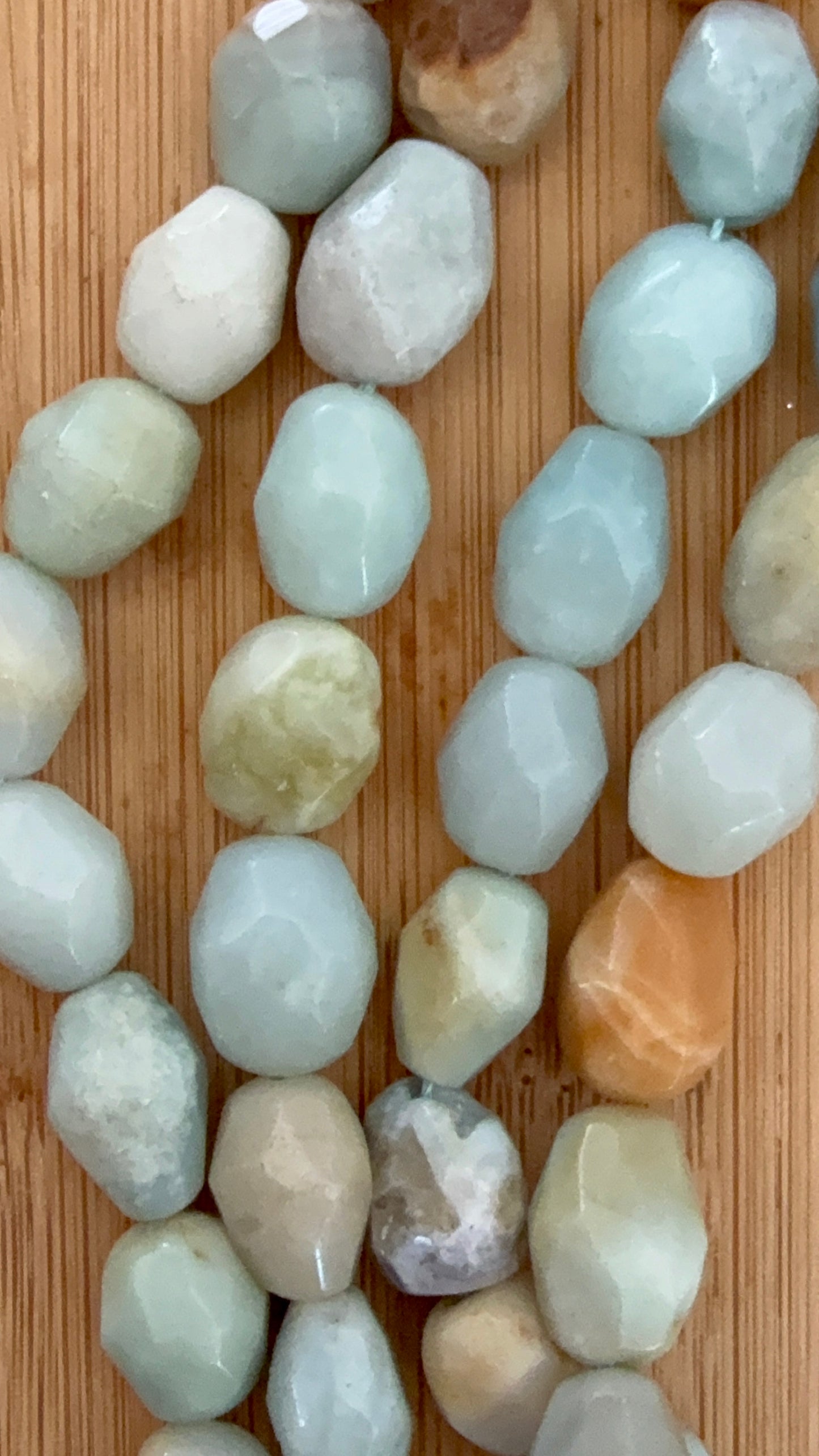 AMAZONITE DRUM 15-18MM ABOUT 38 BEADS PER 1 STRAND