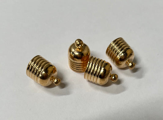 CORD ENDS 13.5X10MM HOLE 8MM 4 PC