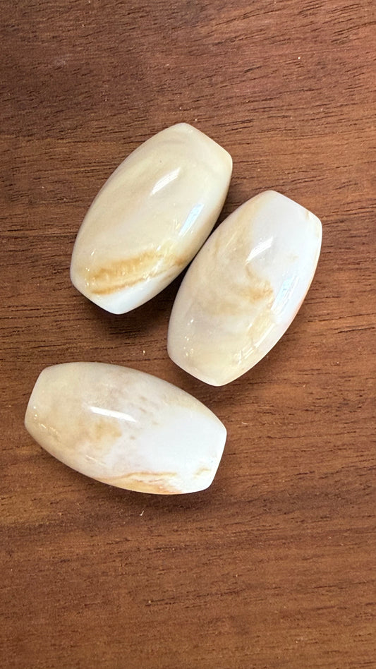 BARREL ACRYLIC BEAD  24MM MARBEL  1 PC