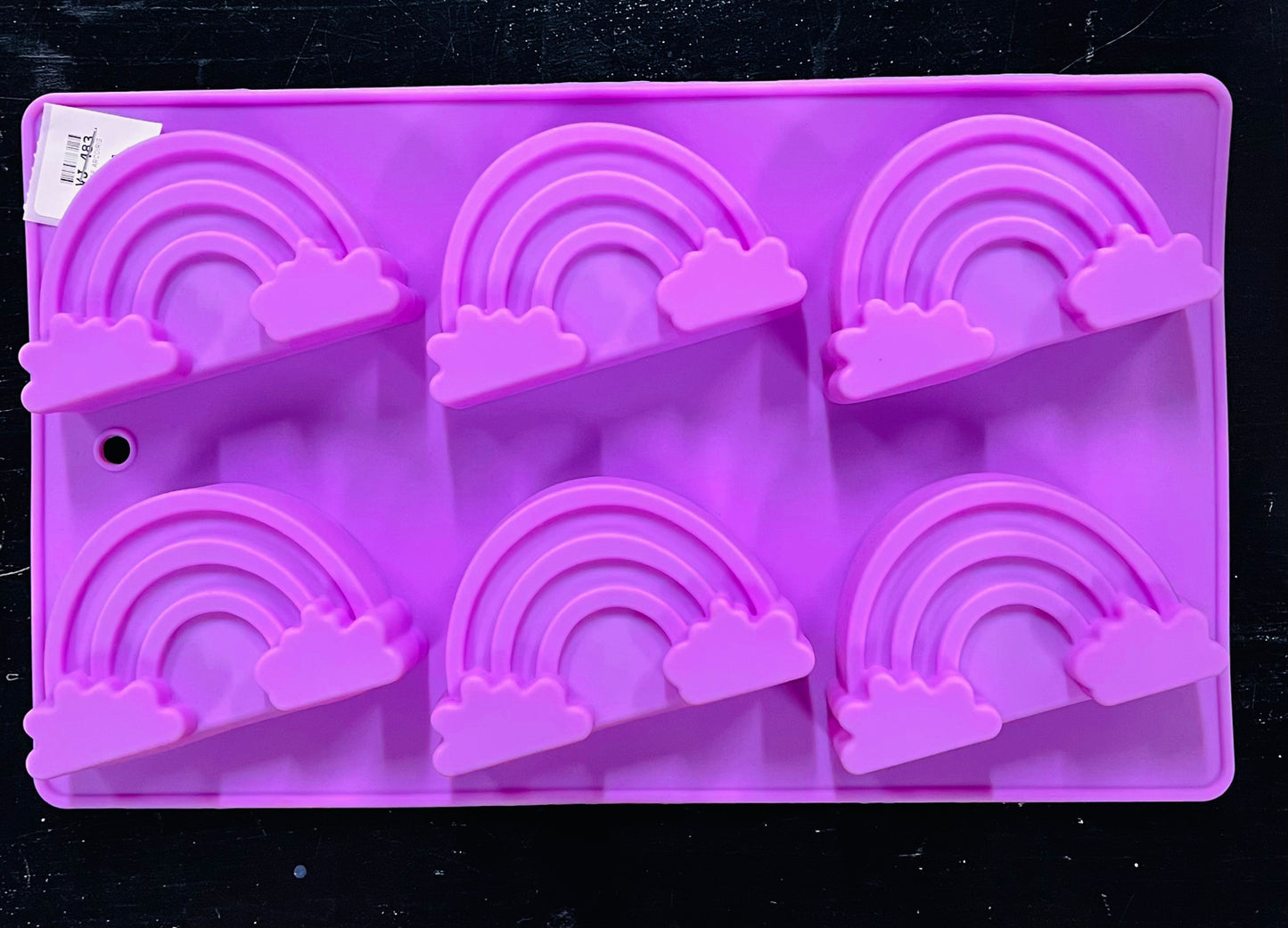MOLDE SILICONE ARCO IRIS CON NUBES 1 PC