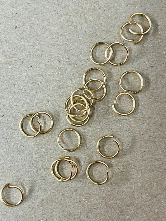 JUMPRING 8MM GP 18KT 20GA  20 PC