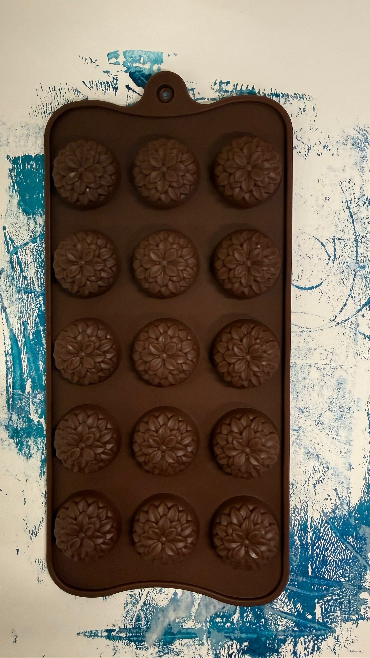 SILICONE MOLD FLOWERS 15 CAVITIES 1 PC 5 styles