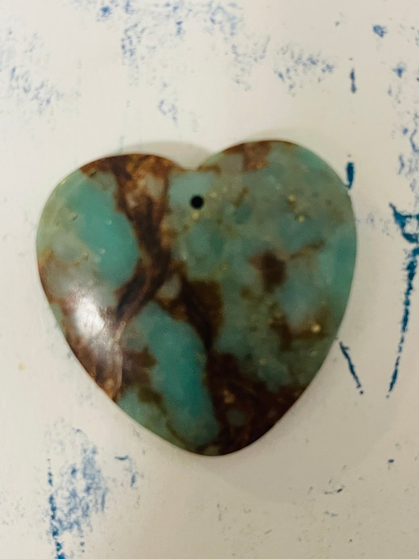 PENDANT HEART BRONZITE AGATE 38 MM 1 PC