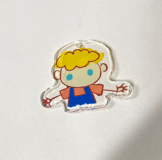 PENDANT RESIN BOY MULTICOLOR 43MM  1 PC