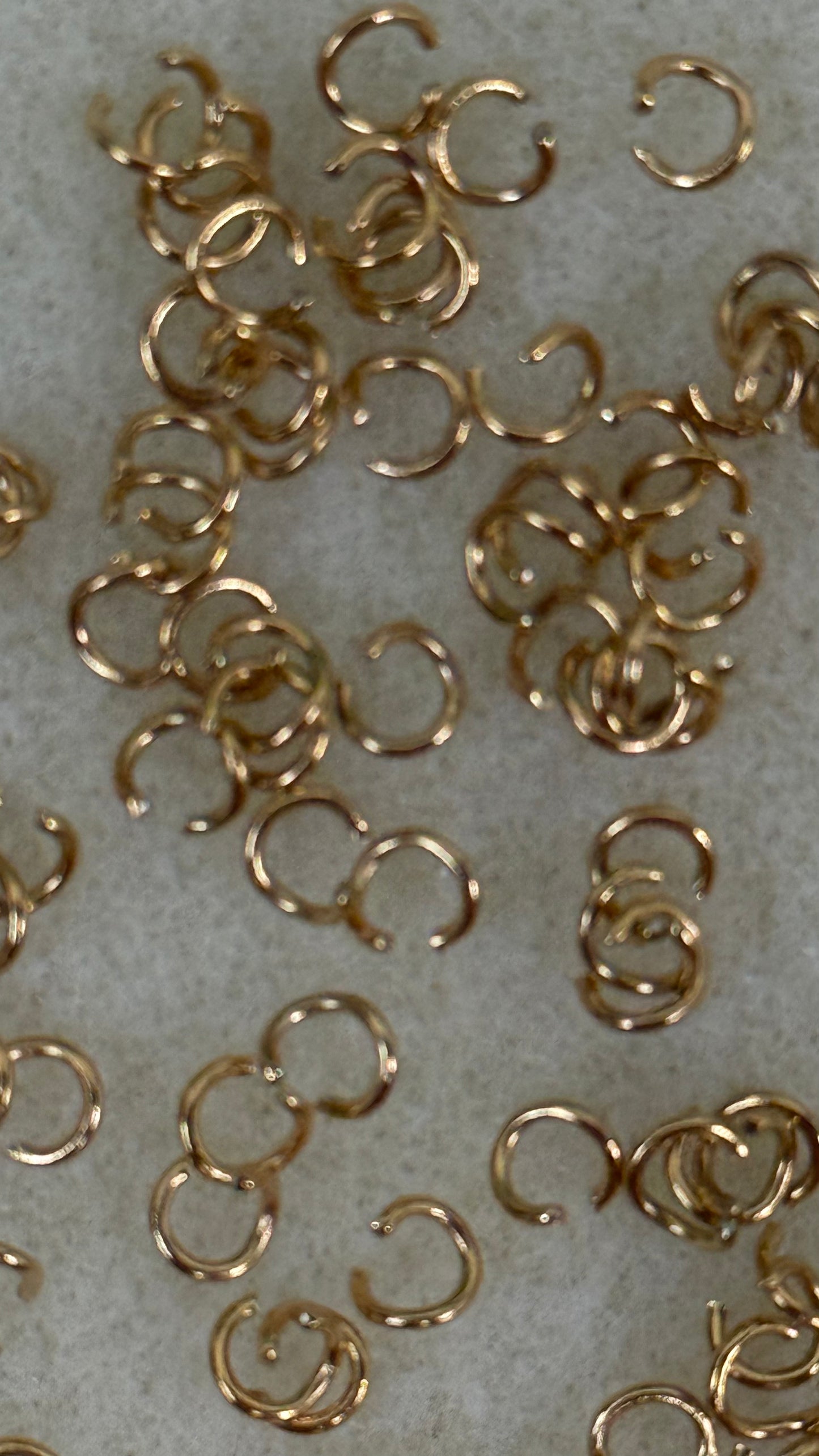 JUMPRING 4X7MM 21 GAUGE STAINLESS STEEL GOLD PLATED 18KT 100 PC
