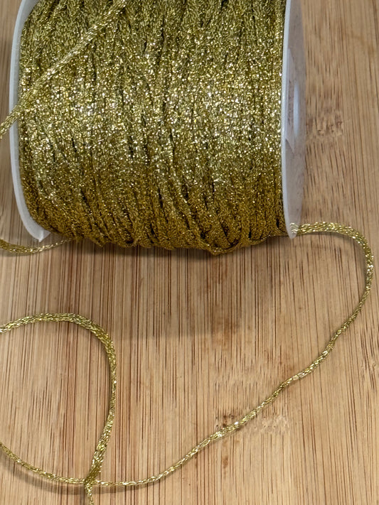 Gold lurex metallic crochet thread per yard