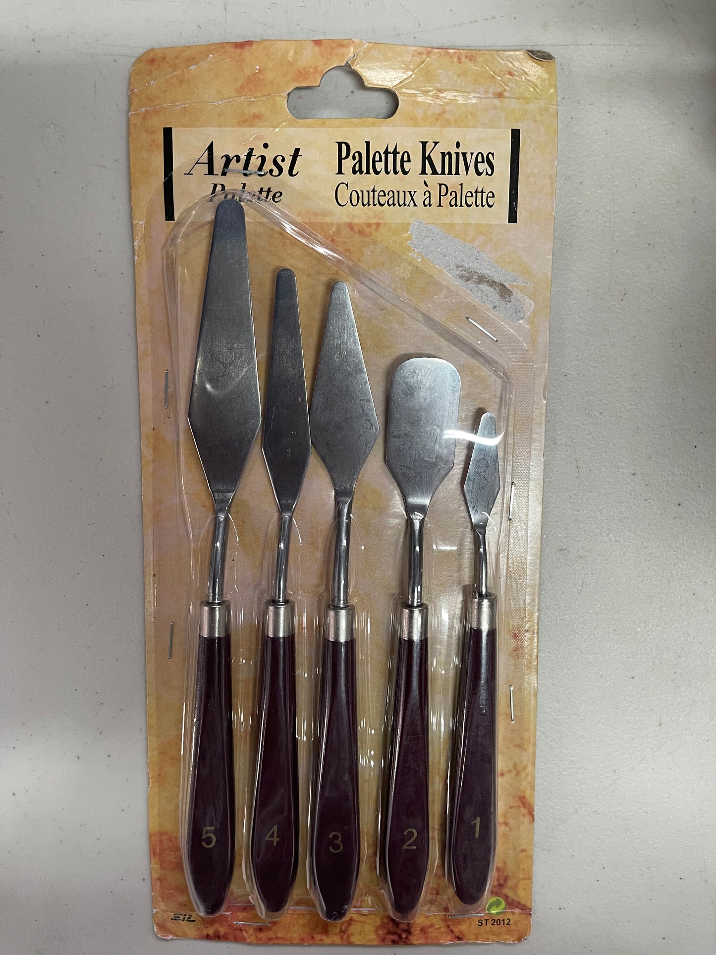 KNIFE PAINTING METAL PALETTE SET 5 PC