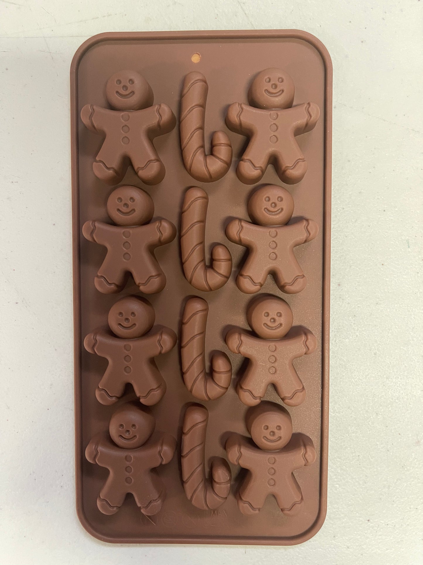 MOLDE GINGERBREAD MAN & BASTON  12 HUECOS  1 PC