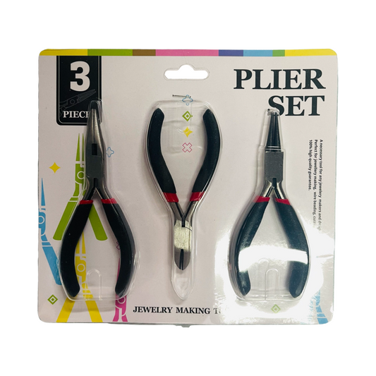 PLIER SET 3 PC BLACK HANDLE