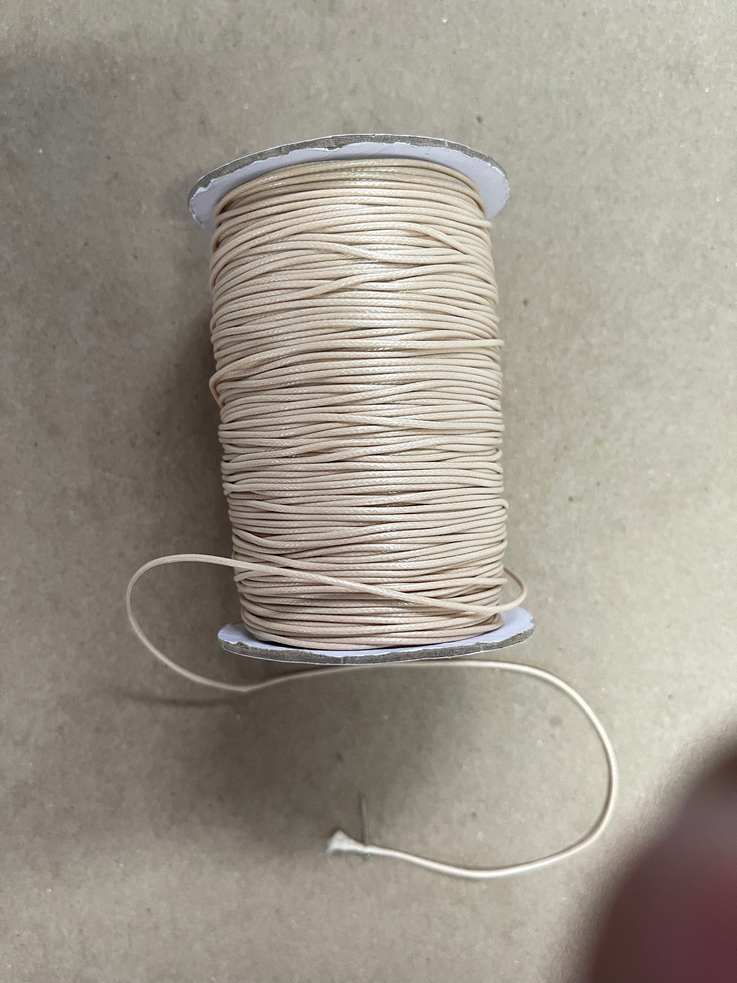 Chinese waxed cotton cord per yard 1 mm