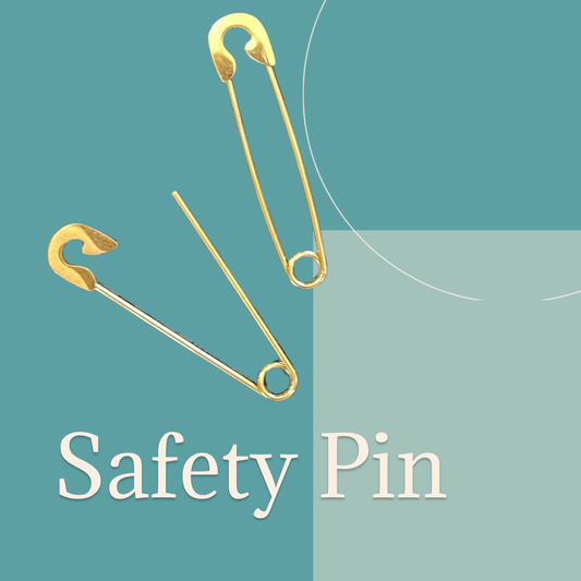 SAFETY PIN STAINLESS TEEL GOLD PLATE 39 MM 1 PC