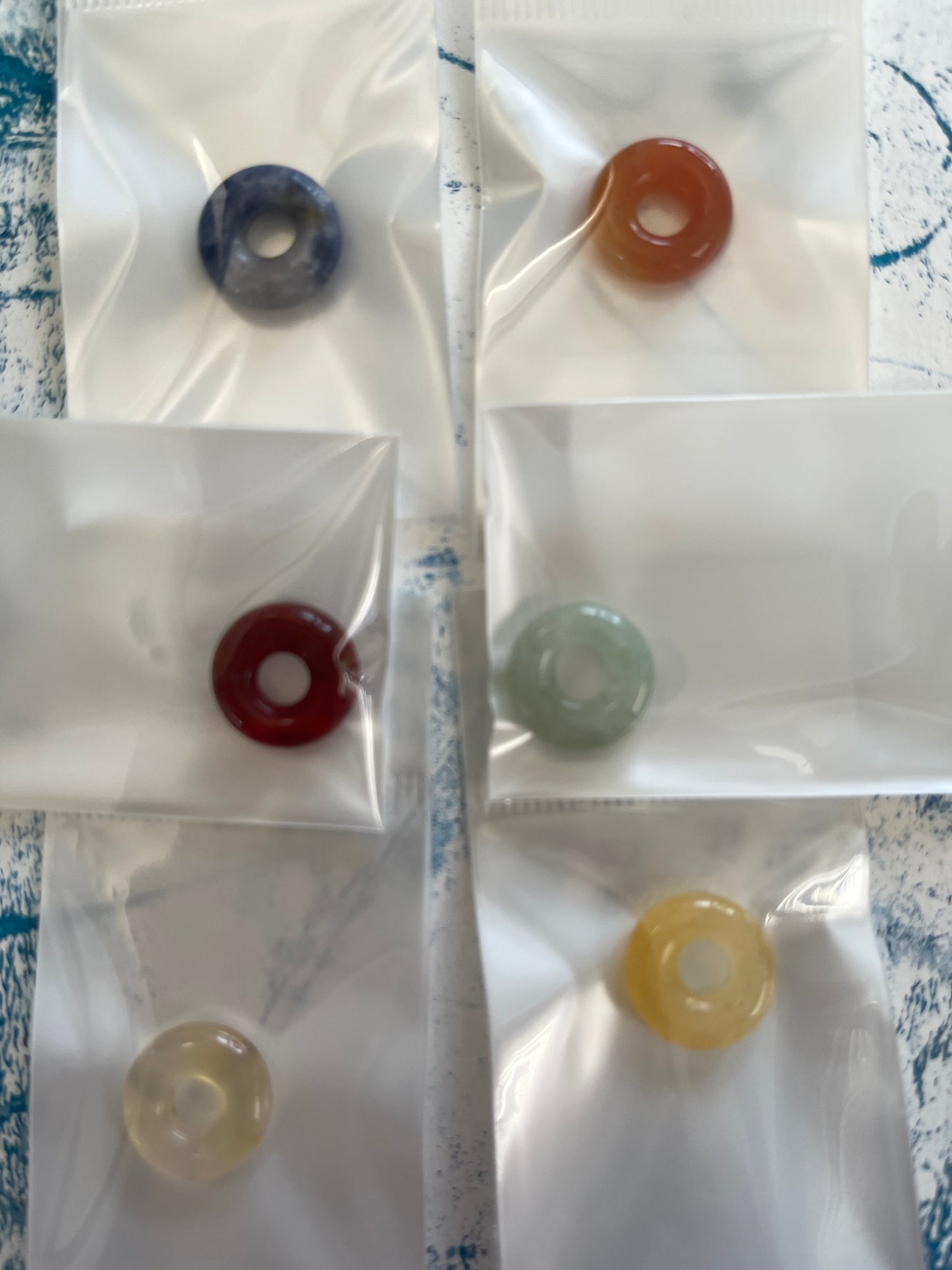 DONUT LINK MIXED GEMSTONE 15 MM 1 PC