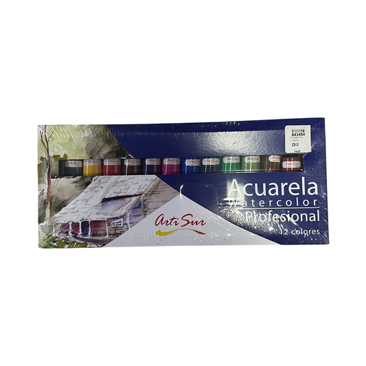 Watercolor set ARTISUR 12 colores profesional