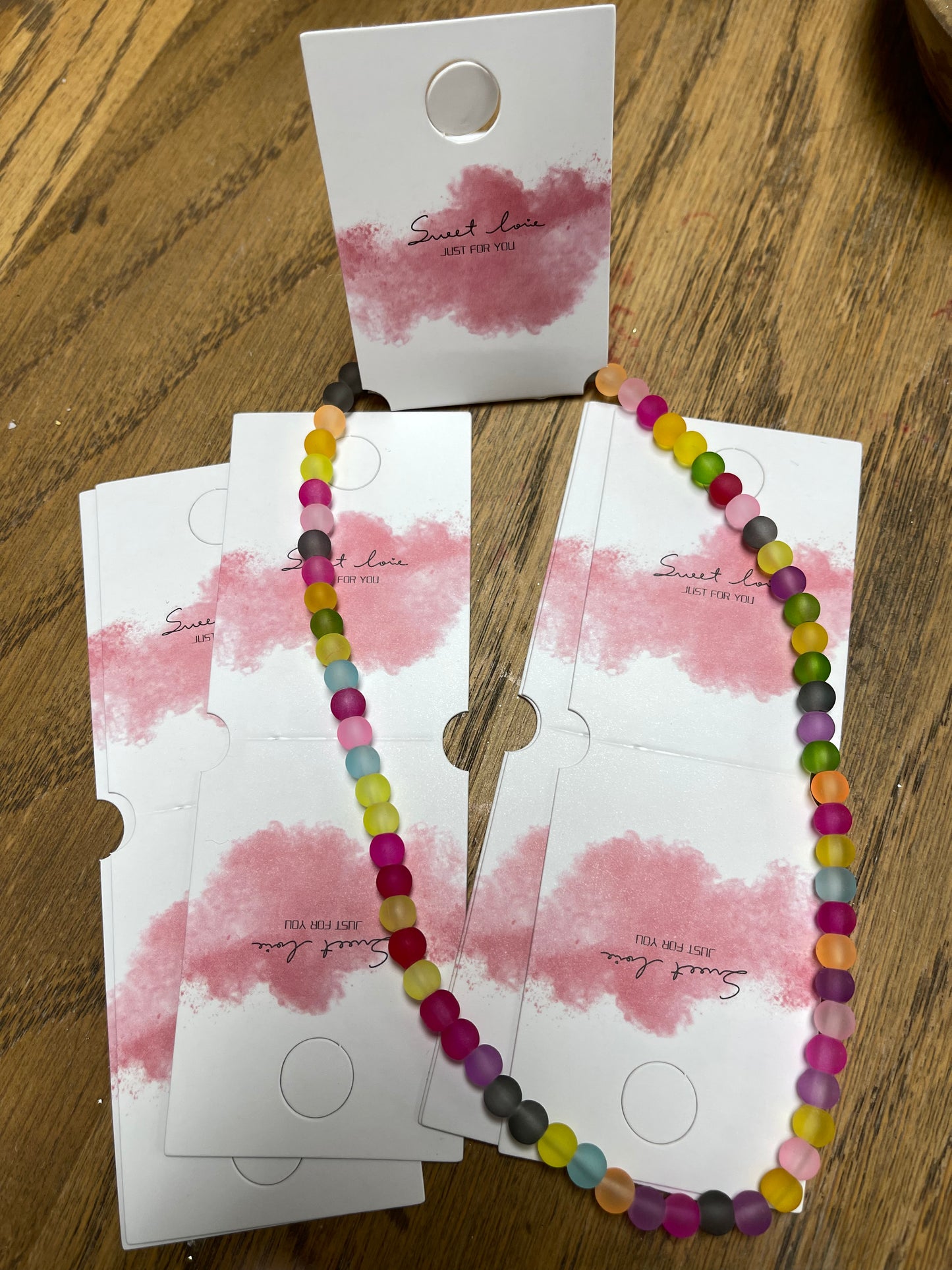 CARD NECKLACE  WATERCOLOR  20 PC