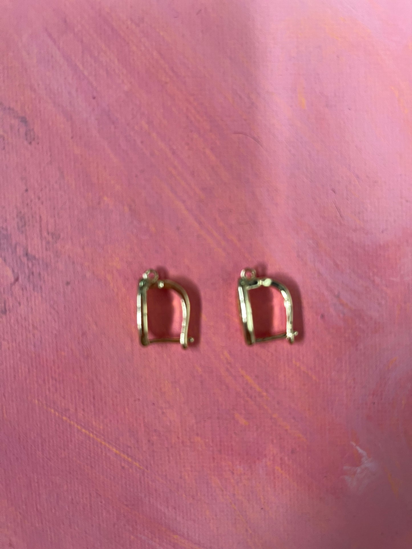 EARRING  LATCH BACK GOLD PLATE 18 KT 17.5MM 1 PAIR