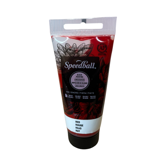 BLOCK PRINTING INK 1.25 OZ WATER SOLUBLE RED