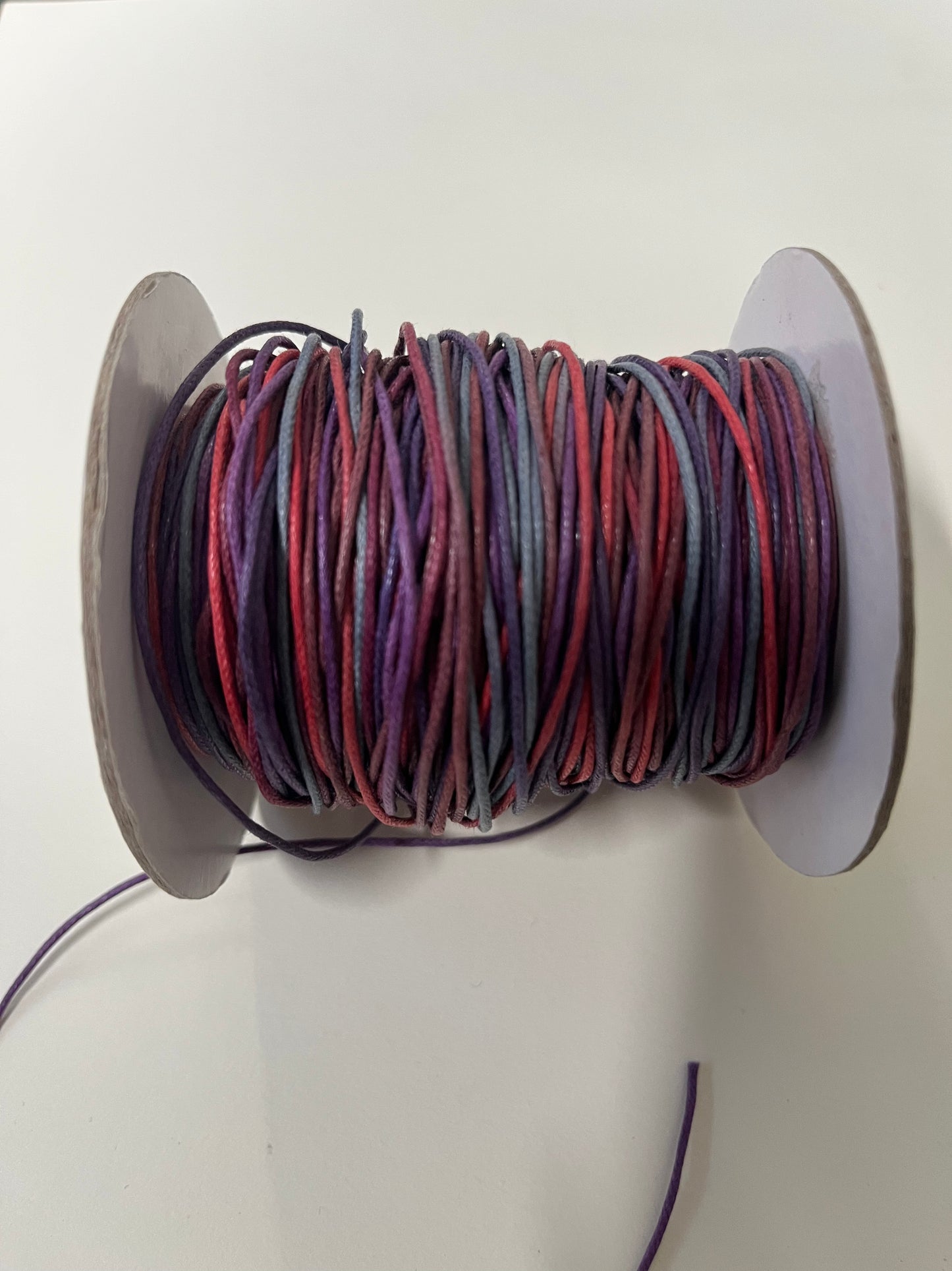 CORD COTTON WAX 1 MM MULTICOLOR PER YARD