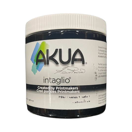 AKUA INTAGLIO INK 8 OZ BONE BLACK