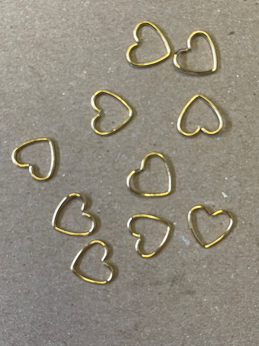 JUMPRING SST GP HEART 9X10MM 20GPA 10PC