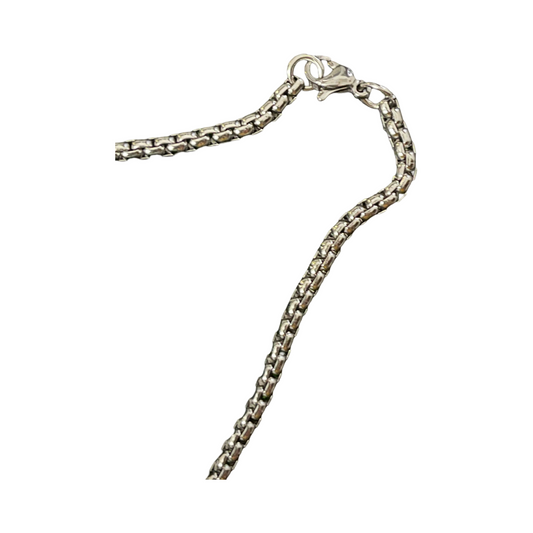 NECKLACE BOX CHAIN STAINLESS STEEL 19.7 INCHES 1 PC