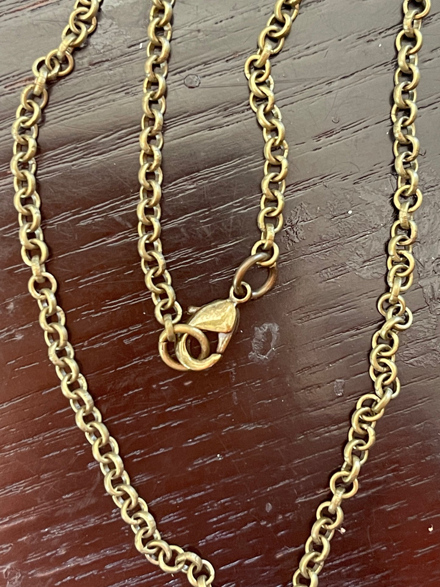 NECKLAC E ROLO CHAIN STAINLESS STEEL GOLD 19.6 INCHES 1 PC