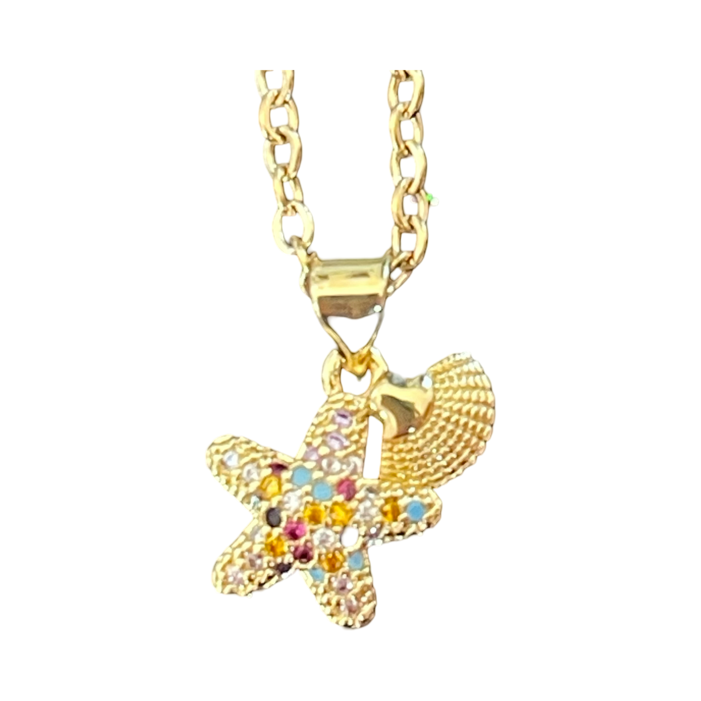 PENDANT HANGER STARFISH GOLD PLATE 18KT 1 PC