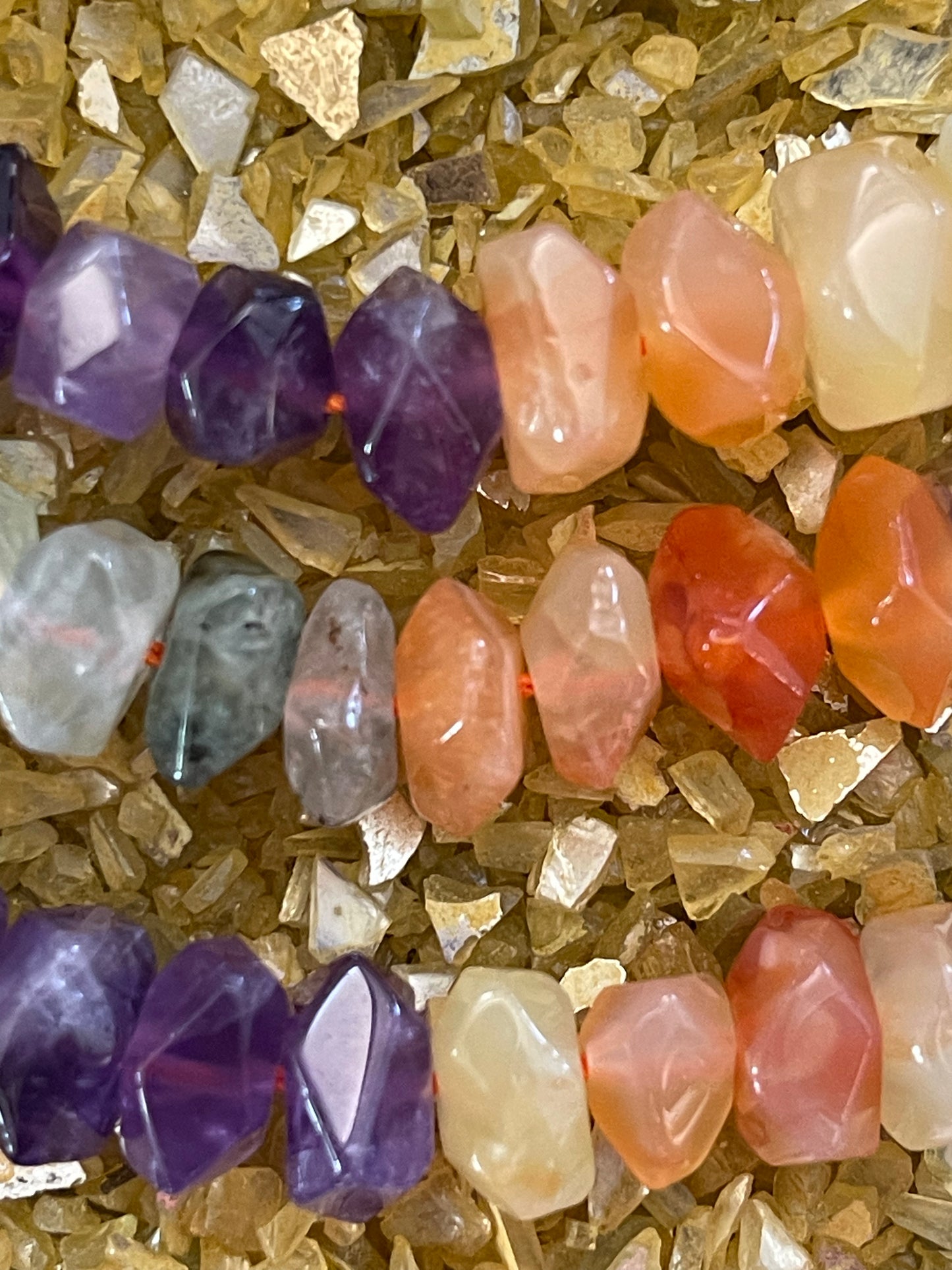 GEMSTONE RONDELLE MIX   8-10 MM
