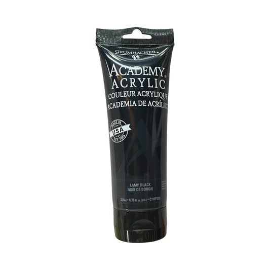 ACADEMY ACRYLIC 200 ML LAMP BLACK