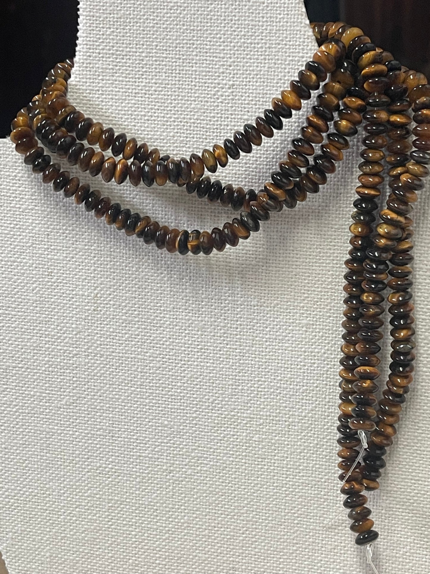 TIGER EYE RONDELLE 6 MM 118 PC PER 1 STRAND