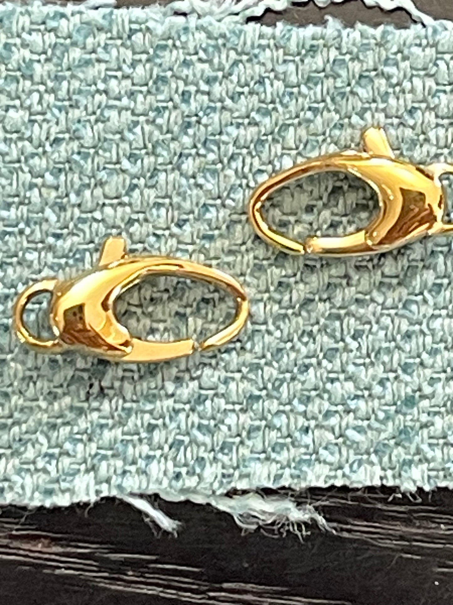 LOBSTER CLASP 15X8 MM STAINESS STEEL GOLD PLATE 2 PC