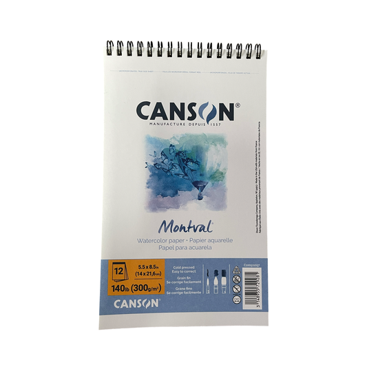 WATERCOLOR PAD 5.5X8.5 140 LB 12 PAGES MONTVAL