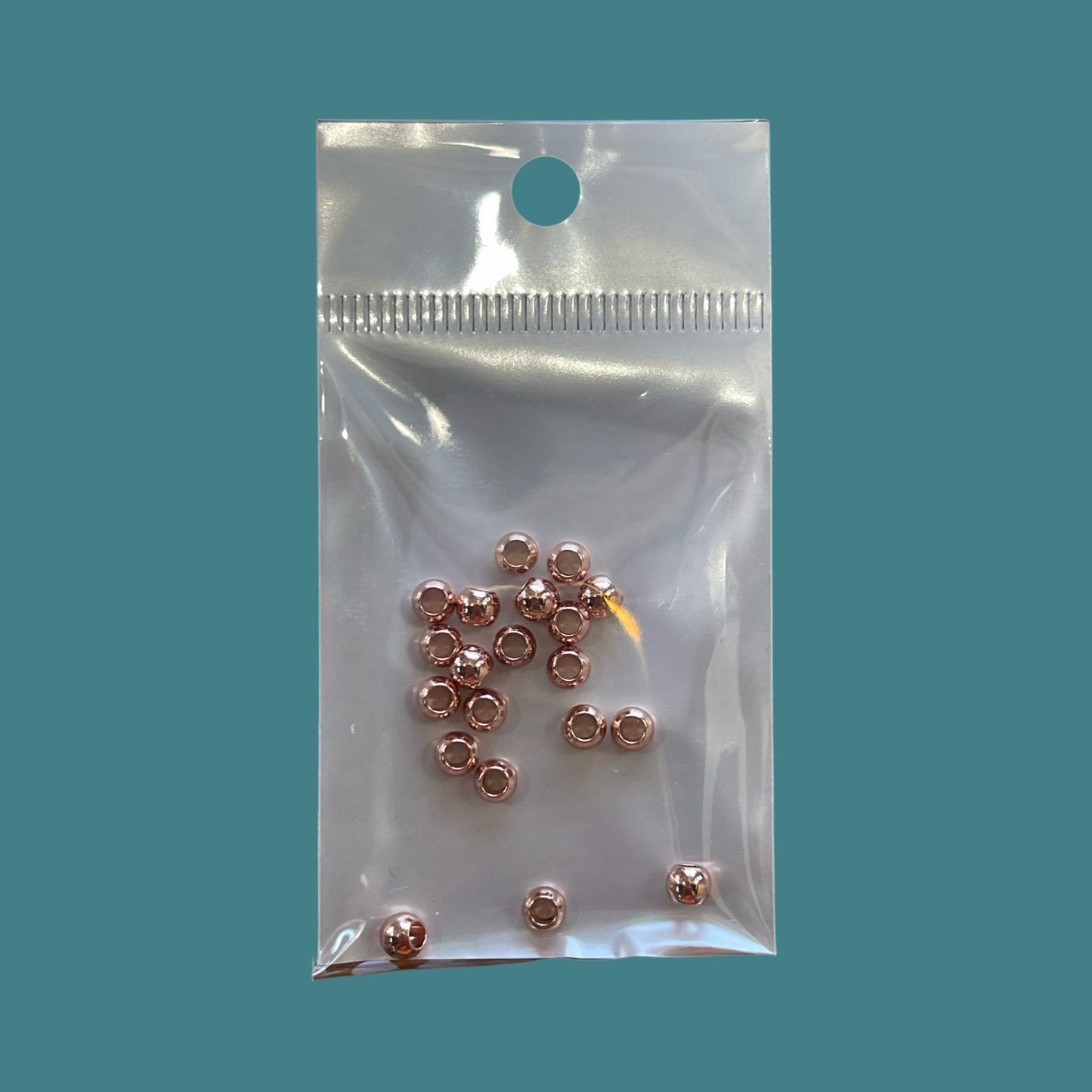 BEAD RONDELLE SST Rose gold 3MM  20 PC