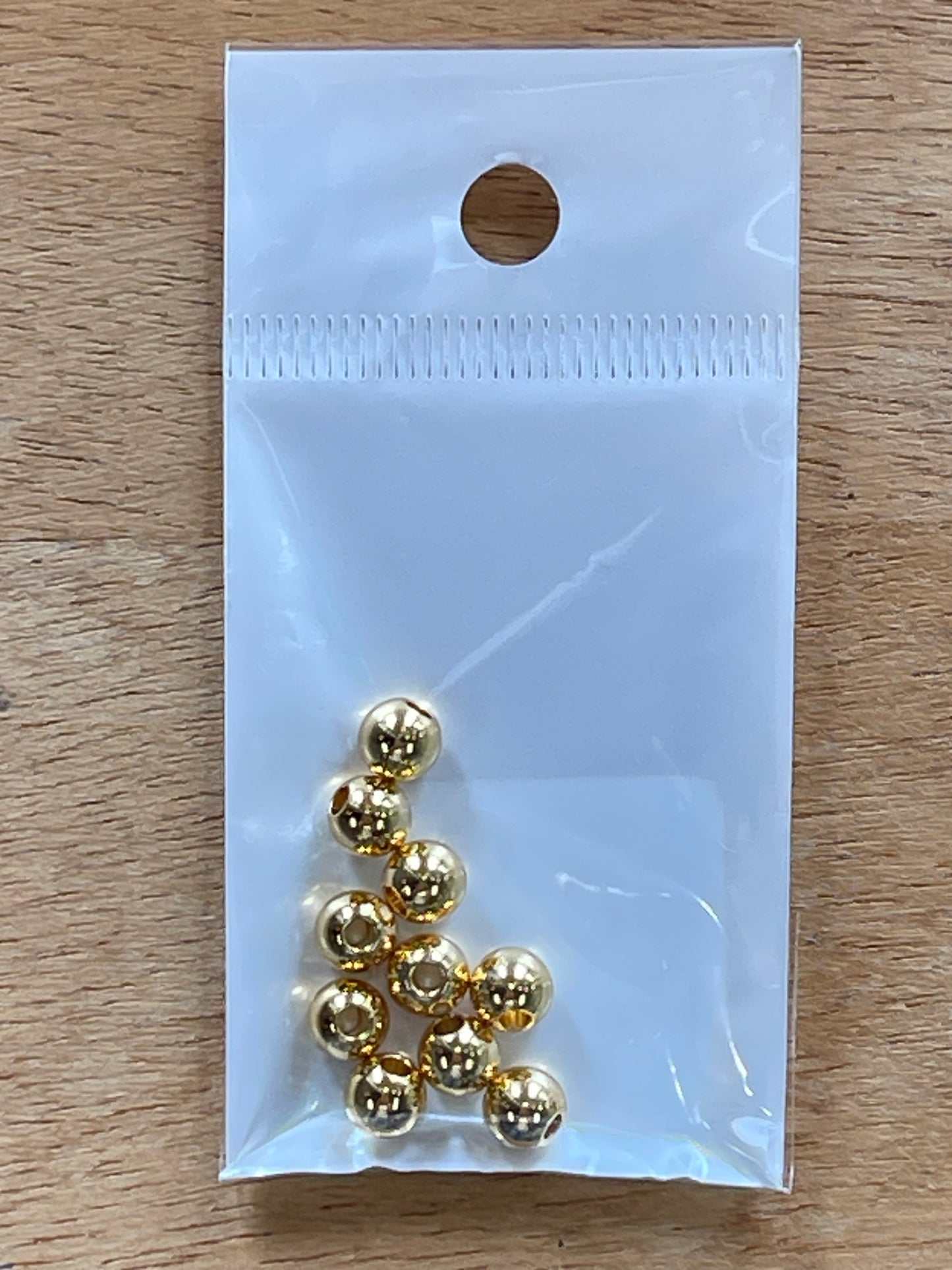 Spacer rondelle 6x5mm stainless steel gold plate10 pc