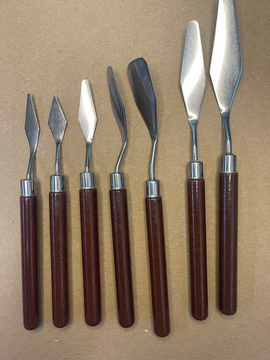 PALETTE KNIFE STAINLESS STEEL  7 PCS SET